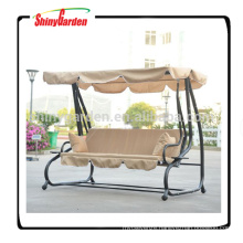 3 Seats Covered Outdoor Porch Swing/Bed